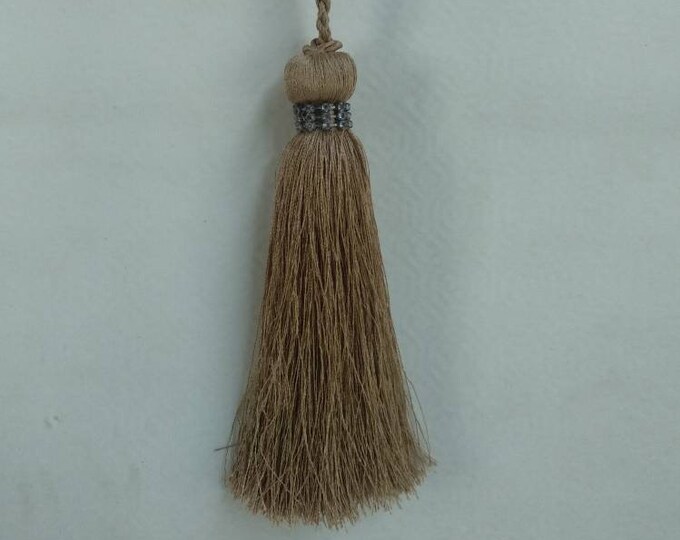 Beige Tassels Beaded with strass|Diamond Collection Swarovski|18cm-7.09" height Luxury Tassel for Crafts home decoration curtains pillows