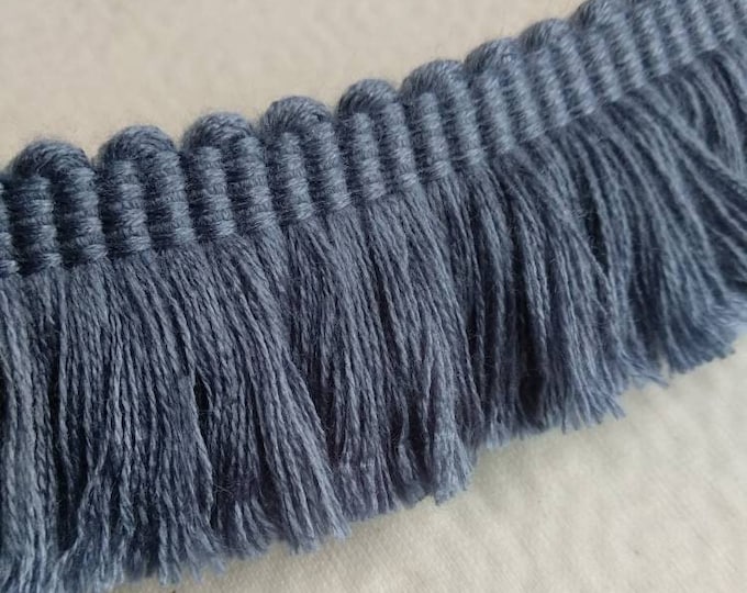 Blue Raf Brush Fringe Trim | 4 cm - 1.57 inches wide brush fringe trimming by the meter
