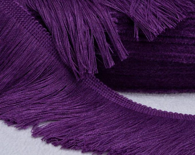 Purple Chainette Trimming | 10 cm - 3.94 inches long chainette fringe trim