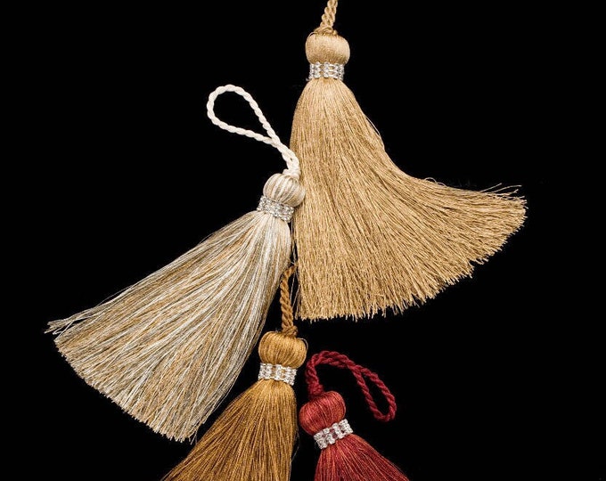 Tassels Beaded with strass|Diamond Collection Swarovski|18cm-7.09" height Luxury Tassel for Crafts home decoration curtains pillows