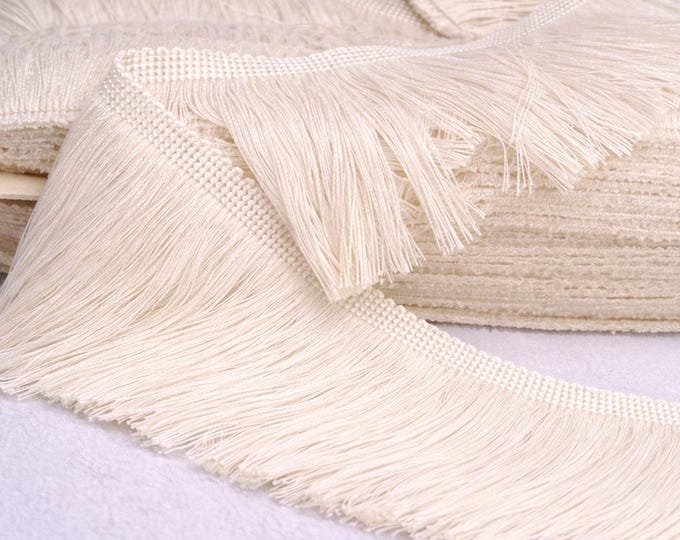 Relax Offwhite Chainette Trimming | 10 cm - 3.94 inches long chainette fringe trim