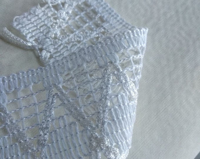 Ivory Cotton Rayon Braid Gimp Trim | 5.5cm - 2.17 inches Wide Lace Braid