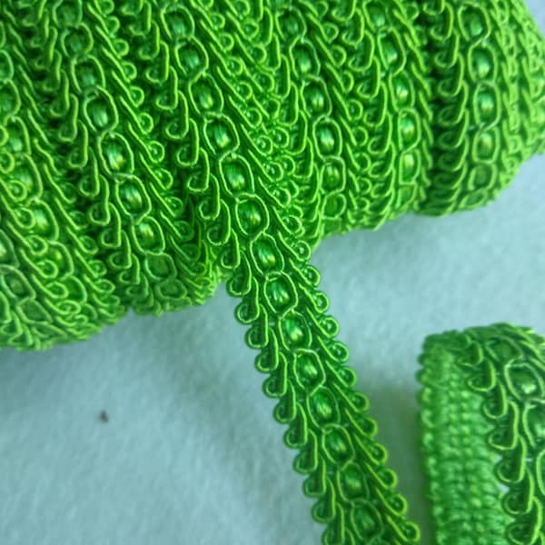 Lime Braid Fringe Trims | 1.8cm - 0.71 inches gimp braid upholstery trim