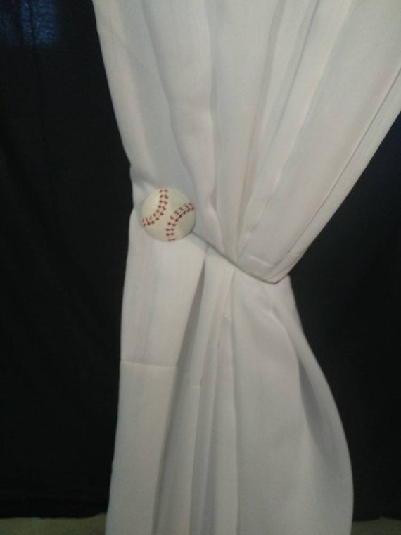 Baseball Ball Kids Curtain Magnets Tiebacks Holdbacks Magnetic Etsy