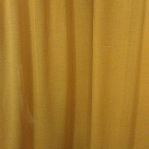 Mustard Yellow Gauze Curtain Fabric | Double Height 300cm - 118inches