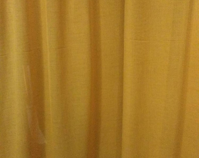Mustard Yellow Gauze Curtain Fabric | Double Height 300cm - 118inches