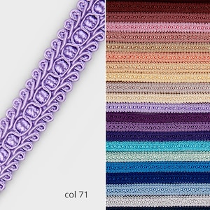 Flecos trenzados color lavanda / 1,8 cm - 0,71 pulgadas