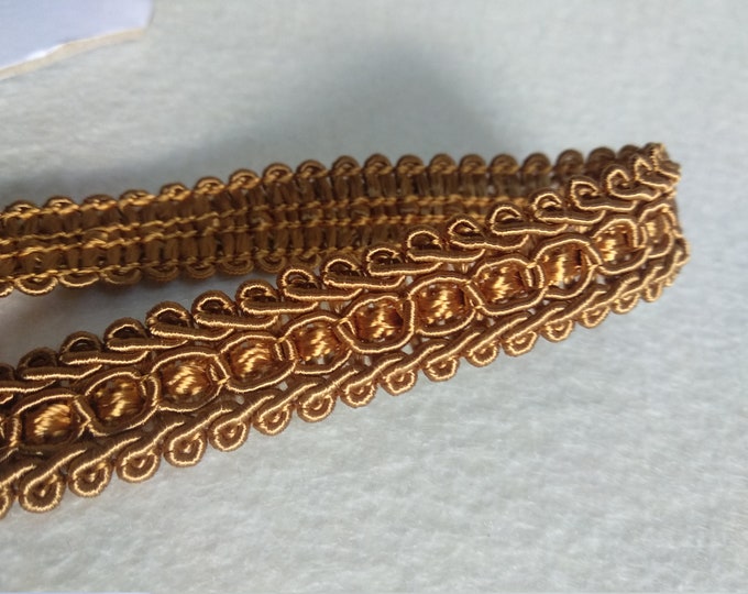 Antique Gold Braid Fringe Trims|1.8cm - 0.71 inches upholstery gimp trims fringe