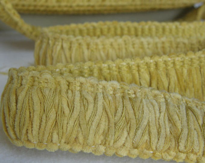 Yellow Chenille brush fringe trim/3cm width decoration brush fringe trimming