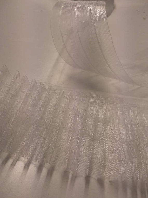 Transparent Continuous Pleated Curtains Tape 6 5 Cm Wide Multi Etsy