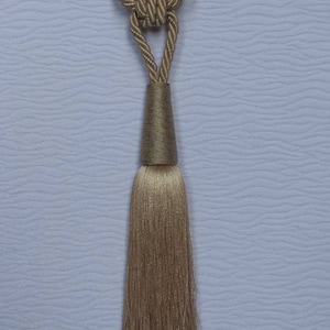 Gold beige Modern Tiebacks|Curtain tie backs.Modern Tassel Hold backs