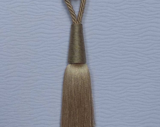 Gold beige Modern Tiebacks|Curtain tie backs.Modern Tassel Hold backs