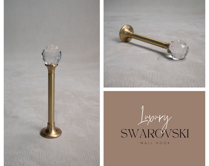 Swarovski pearl gold mat Metallic Curtain Tieback Hook Holders /18 cm height Metallic hook Holdbacks gold