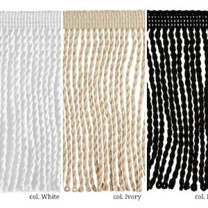 100% Cotton Thin Bullion Fringe Trim | 10 cm - 3.93 inches height bullion trims