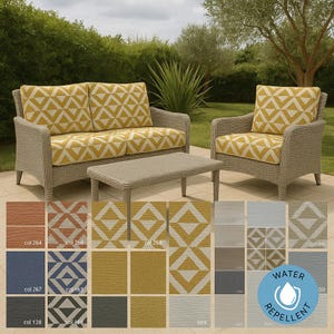 Water Repellent Outdoor 7 Colors Jacquard Upholstery Fabric | 280cm - 110 inches width