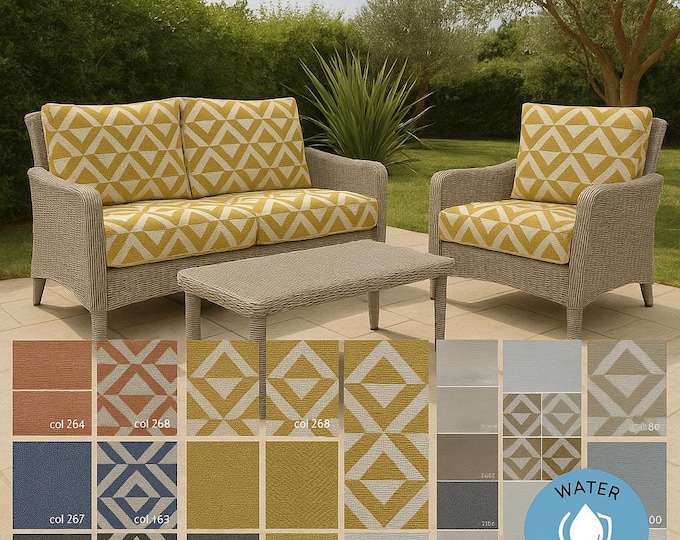 Water Repellent Outdoor 7 Colors Jacquard Upholstery Fabric | 280cm - 110 inches width