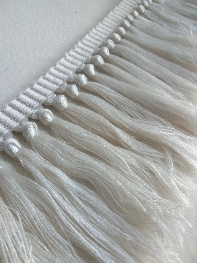 Ivory Knotted Fringe Trim/11cm 4.35 Inches Height Etsy