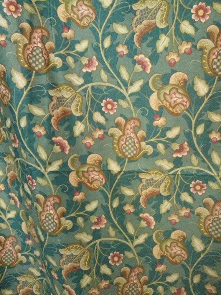 Last Piece 210cm x 230cm Sanderson Flower Cotton Upholstery Fabric