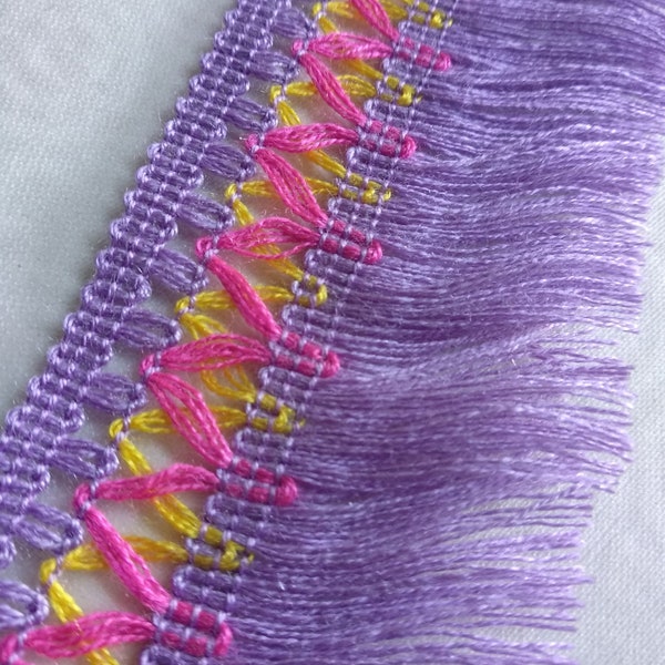 Purple Chainette fringe trim/5.5cm - 2.2 inches width decoration chainette fringe trimming