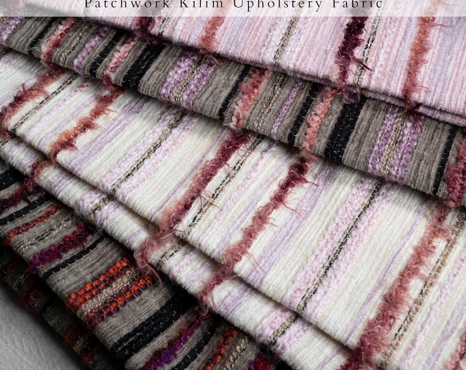 Patchwork Kilim Decoration Upholstery Fabric | 280cm-110inches Ethnic Boho Drapery, Cushions, Sofa, Decoration Upholstery Fabric