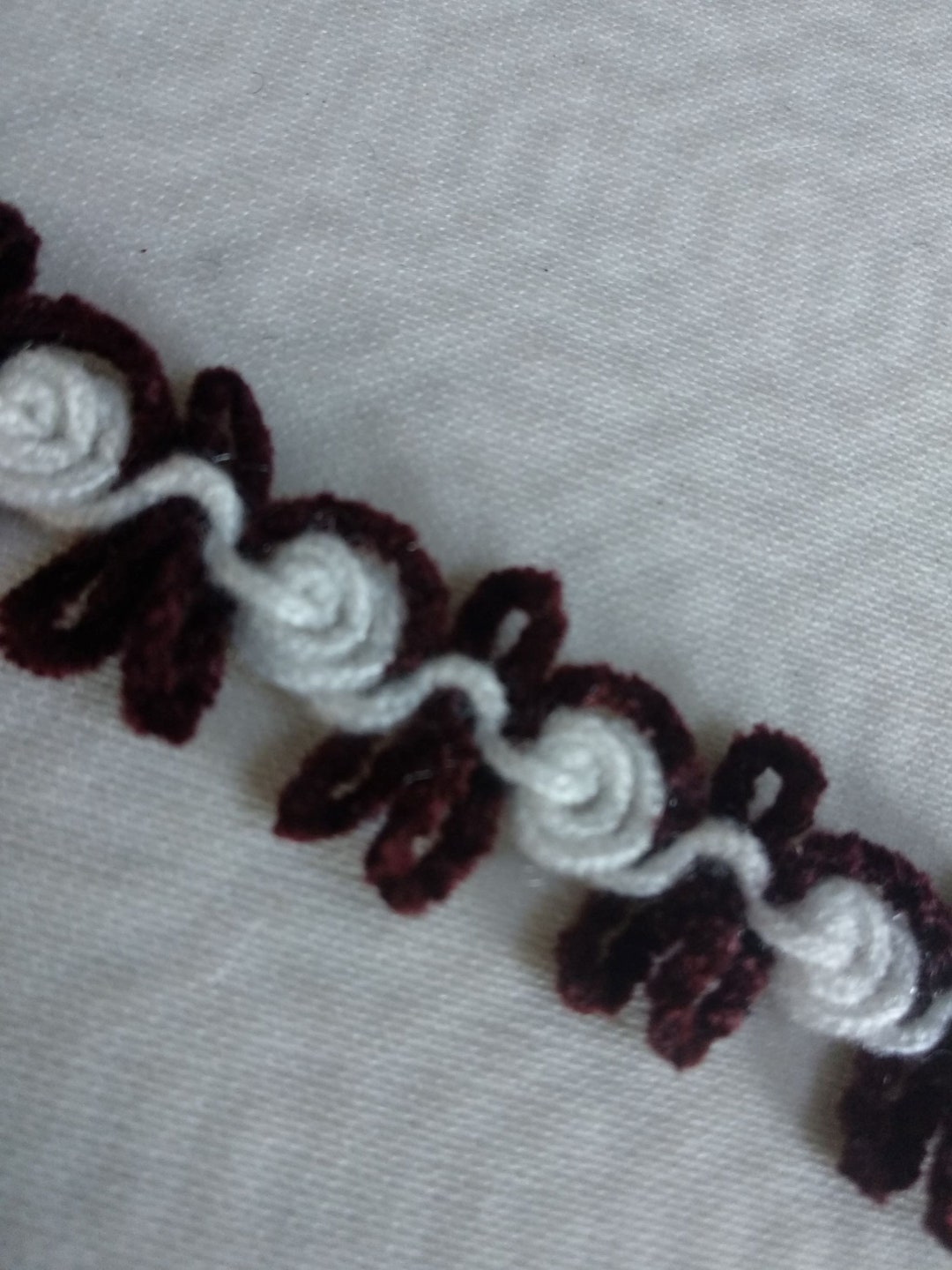Ivory Braid Brown Ivory Braid Gimp Trim/2cm Thick Upholstery Braided - Etsy