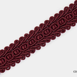 Dark Wine Red Braid Fringe Trims | 1.8cm - 0.71 inches.