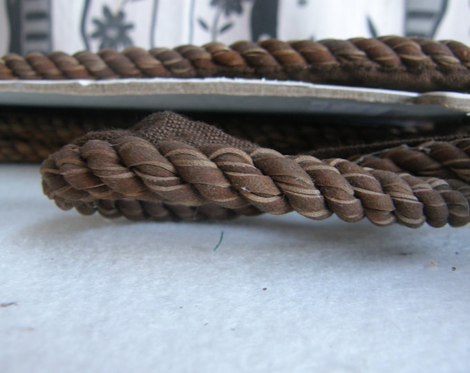 Faux Leather Flanged Piping Cord | 10mm-0.39" Upholstery Cord with Tape| Faux Leather Decoration Trims