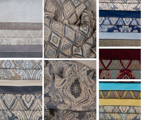 Multicolor Classic Chenille Jacquard Upholstery Fabric 140cm /55