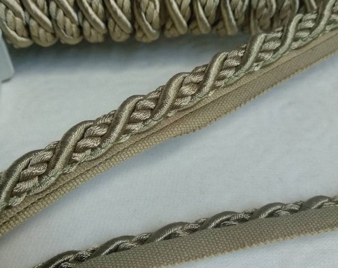 9mm-0.36" Flanged Piping Cord| Green Upholstery Trim by the meter (39"/1.09yards)