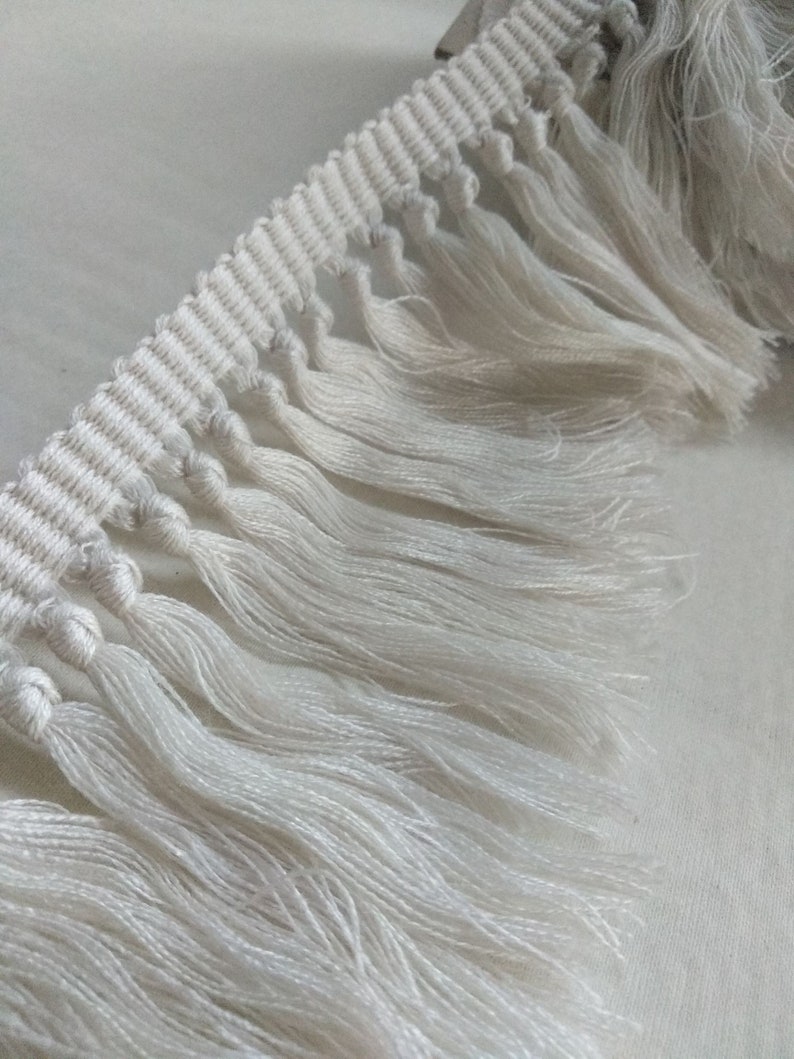 Ivory Knotted Fringe Trim/11cm 4.35 Inches Height Etsy