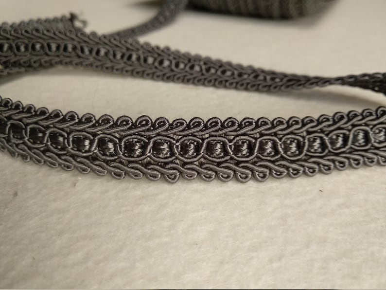 Anthrax grey Braid Fringe Trims 1.8cm 0.71 inches gimp braid Etsy