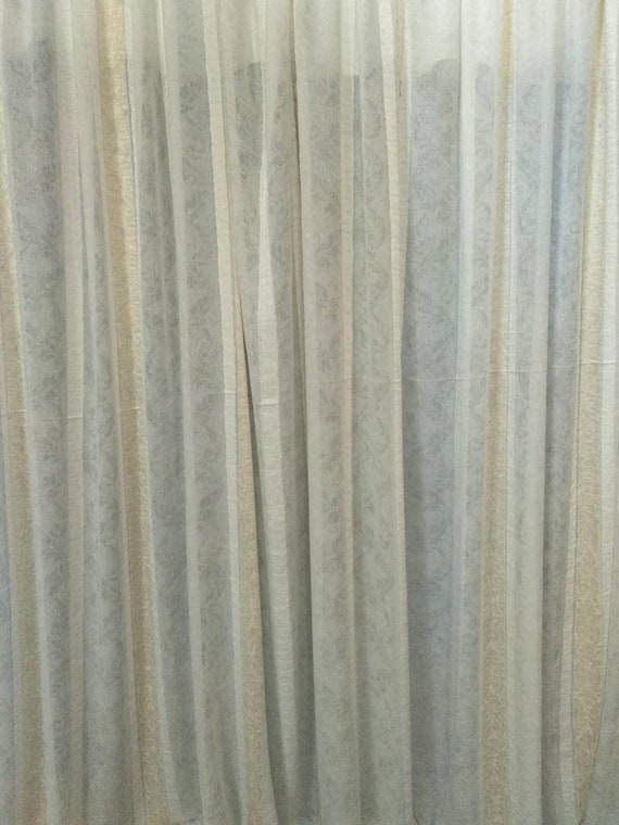 Ivory curtain sale fabric