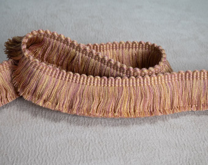 Rotten apple-Gold  Brush Fringe Trim | 4cm-1.57 inches width decoration brush fringe trimming by the meter