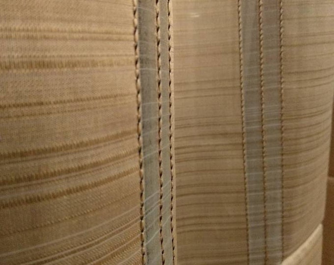 Gold beige Taffeta Stripe,Semi Transparent,  jacquard curtain fabric |Double Height 300cm/118inches,Sold by meter (1m: 1m length×3m hight)