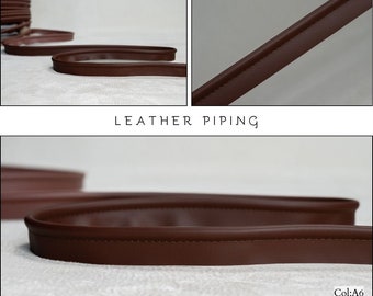 Cordón de tubería marrón de cuero/tubería con bridas de 5,5 mm-0,22"/recorte de Gimp de tapicería