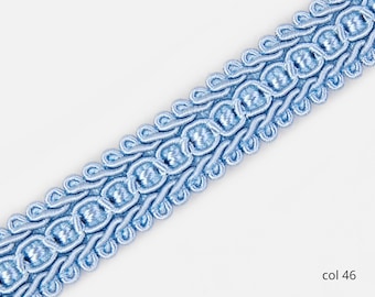 Light Blue Braid Fringe Trims|1.8cm - 0.71 inches gimp braid upholstery trim
