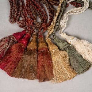 7 colors Luxury Tassel Tieback Holdback for Curtains and Drapes with crystals and beads