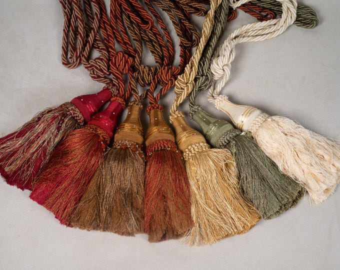 7 colors Luxury Tassel Tieback Holdback for Curtains and Drapes with crystals and beads