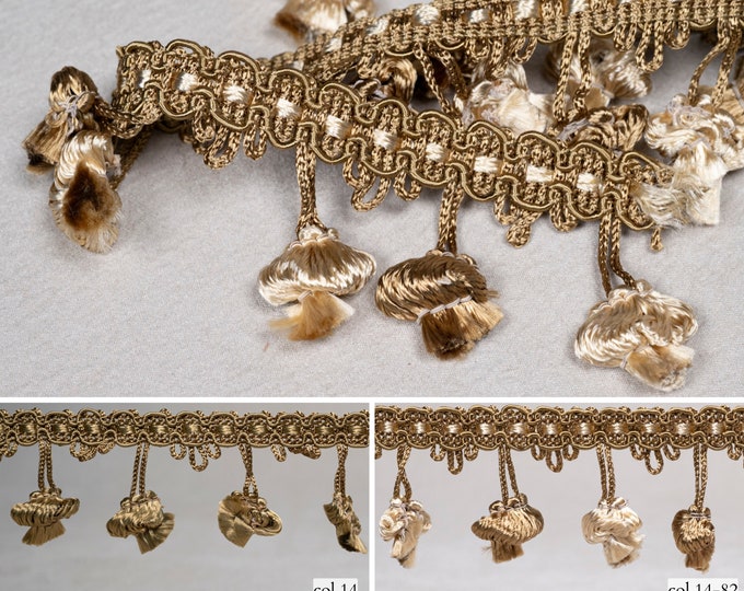 Rayon Onion Tassel Fringe Trim | 5cm-1.96" Height Curtain Embellishment Tassel Trim | Sold by the meter