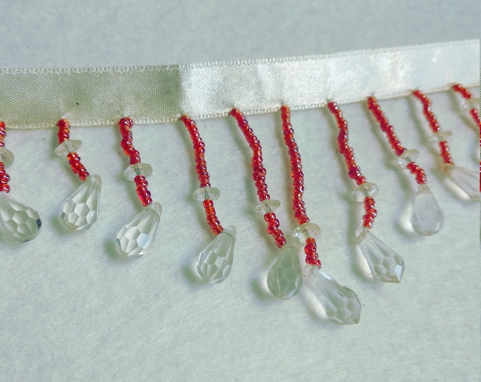 Beads fringe trimmings decoration embellishments/6 cm height beads fringe trimming