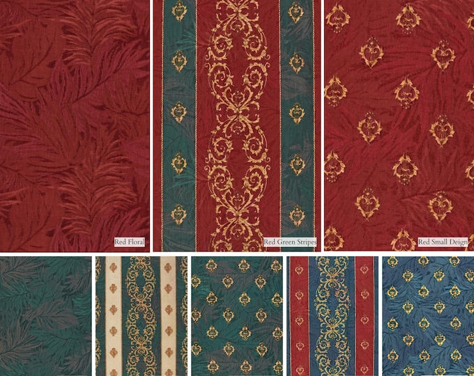 Floral Polyester Cotton Repousse Light Upholstery Fabric| 280cm-110" Width|Drapery, Cushions Interion Design | Sold by the meter