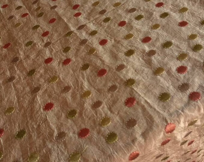 Taffeta Dots Curtains Embroidered Fabric|Double Height 140cm - 55 inches