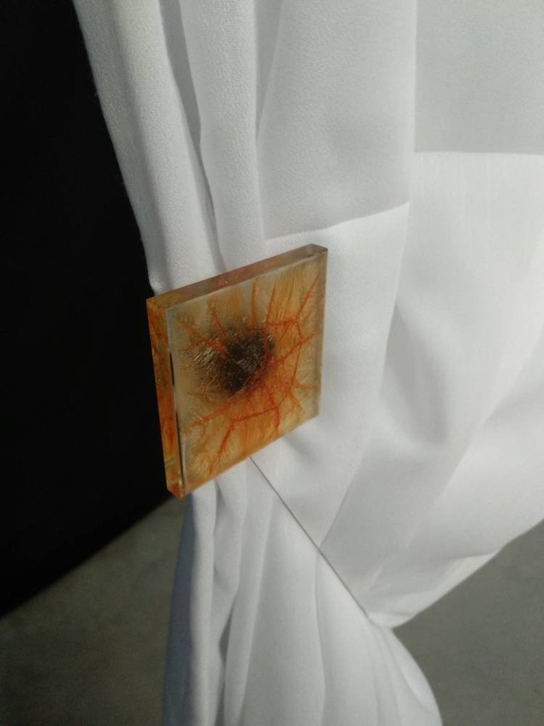 Orange plexiglass Tieback Holdback for Curtains And Etsy