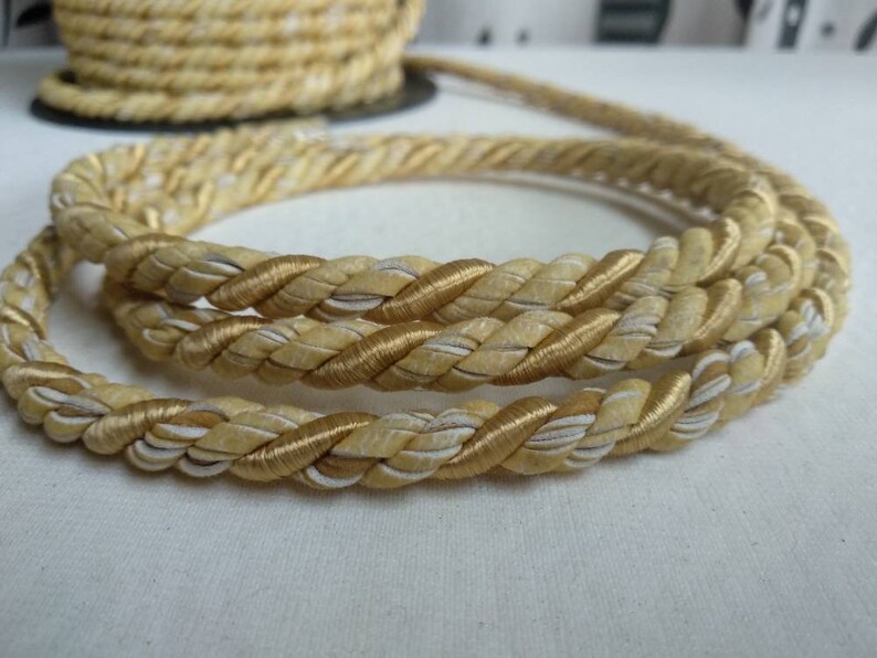 Gold beige Faux Leather Piping Cord 9-10mm Cord Upholstery | Etsy