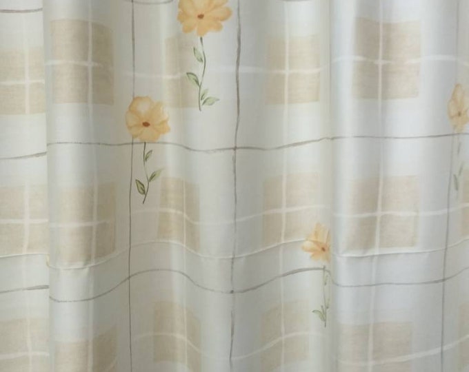 Cotton Sateen printed flowers design colorfull curtain fabric |Double Height 300 cm/118 inches