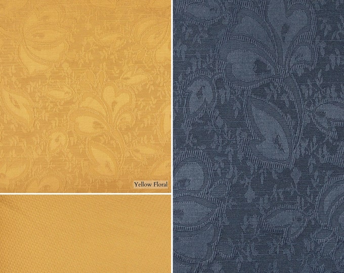 Floral 100% Cotton jacquard Upholstery Fabric | 280cm-110" Width curtains , cushions, tablecloths fabric| By the meter