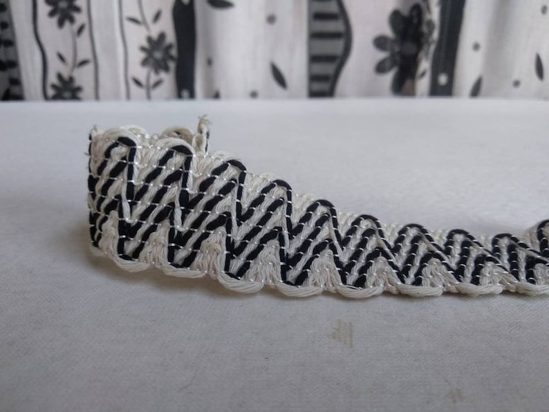 Cotton black natural wide Braid 3cm fringe trimming braid upholstery trim braid gimp curtains upholstery braid