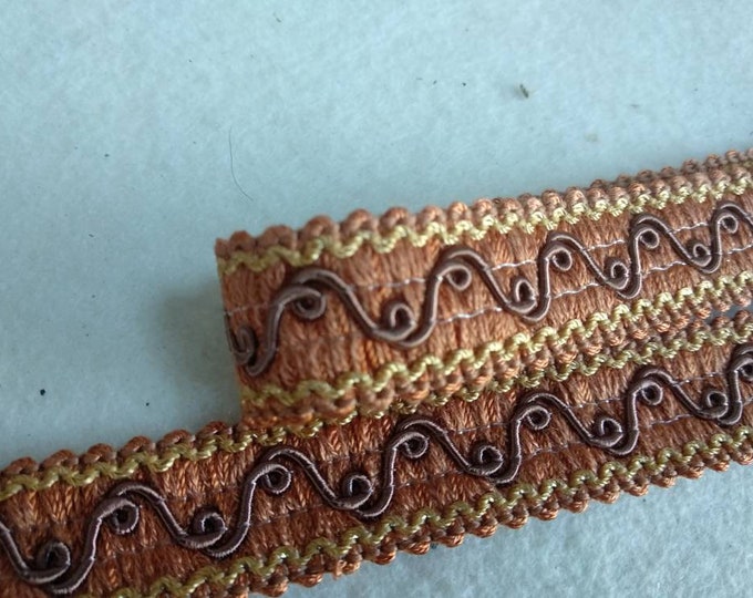 Embroidered gimp braided trimmings/2 cm wide braid fringe trims gimp
