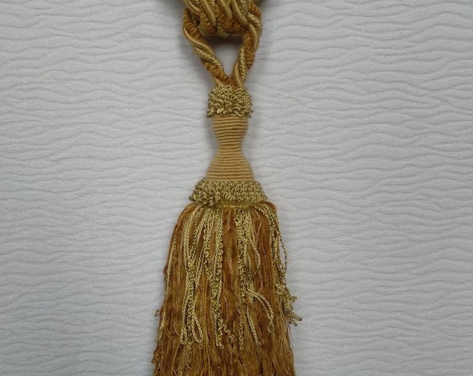 Beige Chenille Modern Tiebacks|Curtain Tie Backs Modern Tassel Hold backs