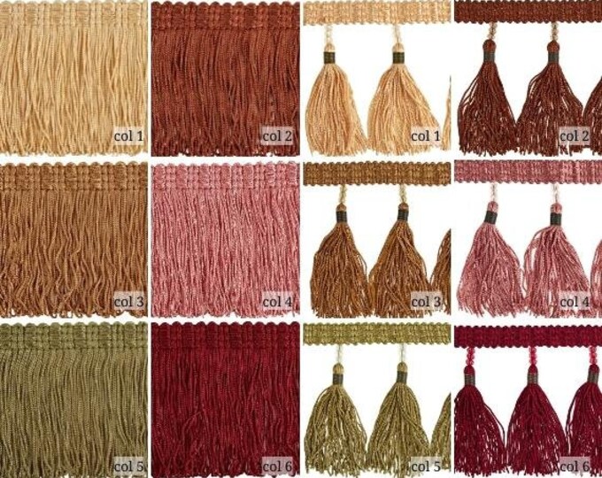 Rayon Double Weld Bullion Fringe & Tassel Fringe Trim with Wire Collection